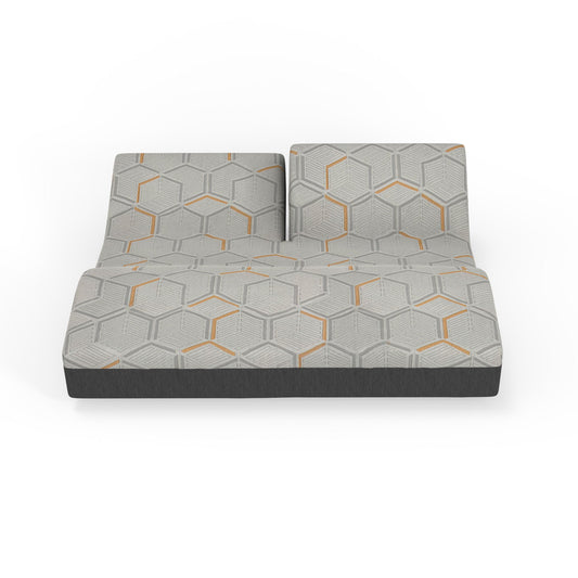 12" Split Head California King Firm Copper Gel Infused, Memory Foam Mattress - White