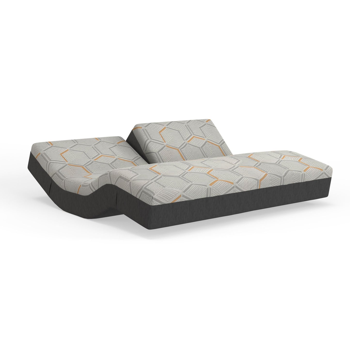 12" Split Head California King Firm Copper Gel Infused, Memory Foam Mattress - White
