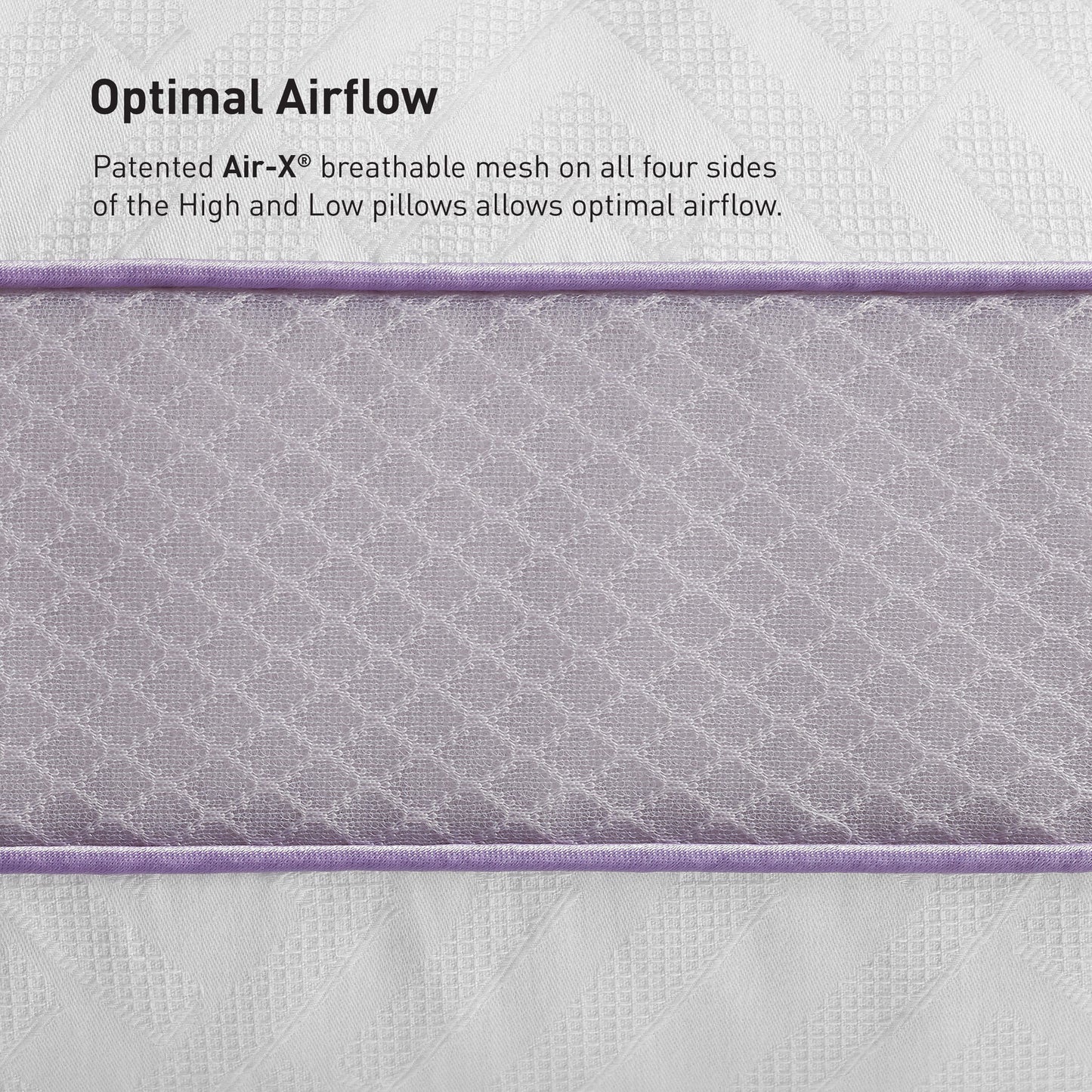 Bedgear High-Low Performance Pillow - Soft Support Pillow For Neutral Sleepers - Low Size